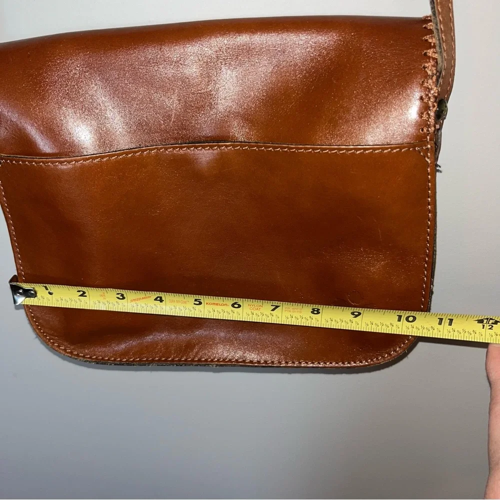 Patricia Nash Brown Leather Tassel Shoulder Bag